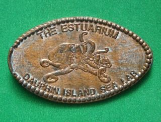 The Estuarium Elongated Penny Dauphin Island Al Usa Cent Octopus Souvenir Coin