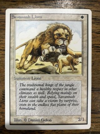 Savannah Lions Mtg Unlimited Magic The Gathering Card
