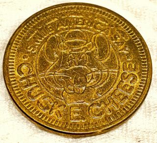 Vintage 1988 Chuck E.  Cheese Token In Pizza We Trust