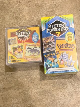 Pokemon Mystery Power Box 5 Booster Packs And Mystery Cube