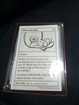 Mirrored Lotus Mtg Mystery Booster Play Test Print Playtest In Hand