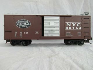 Charles Ro Usa Trains G - Scale York Central Boxcar 88164 W/ Kadee Couplers