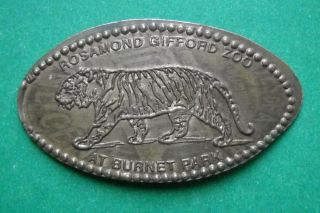 Rosamond Gifford Zoo Elongated Penny Syracuse Ny Usa Cent Tiger Souvenir Coin