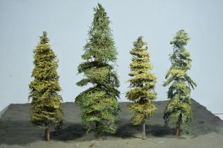 Professionally Made Model Fir Trees,  10 - 13 " High,  N - Ho - O - S,  Priority