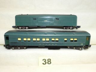 Set Of Two Repainted American Flyer Trains Passenger Coaches