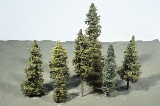Professionally Made Model Fir Trees,  3 - 9 " High,  N - Ho - O - S,  Priority