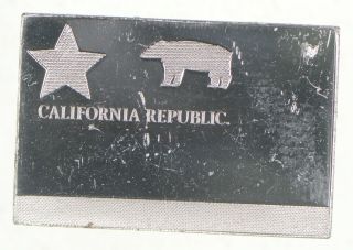 Rare Flag Of The California Republic.  925 Sterling Silver - Bar Ltd Ed Series M72