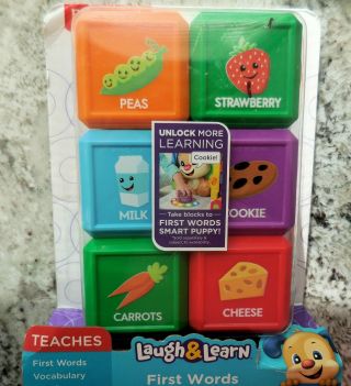 Fisher Price Laugh And Learn First Words Shape 6 Pc.  Block Set