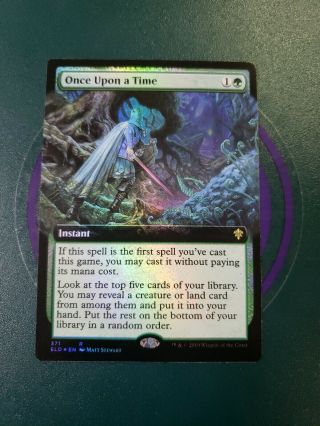 Once Upon A Time Foil Extended Art Mtg Throne Of Eldraine Pack Fresh