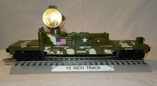 Lionel 6526 Us Marines Army Camouflage Operating Searchlight Car (o/027) 1984 - 85