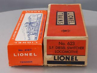 Lionel O Gauge Postwar Diesel Locomotive Empty Boxes: 218T& 623 [2]/Box 2