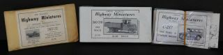 3 Jordan Highway Miniatures Ho Kits - 1923 & 1929