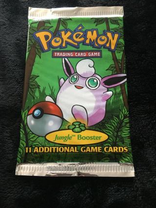 Real Vintage Pokemon Jungle Booster Card Pack.  Unweighed