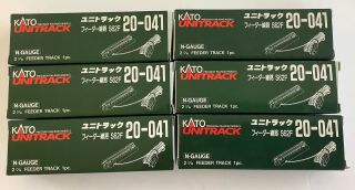Kato N - Scale Unitrack Feeder Track,  Qty 6,  Nos 20 - 041