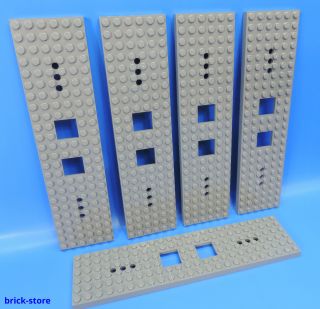 Lego® Nr - 6077826 / 6x24 Eisenbahn Waggon Platte Dunkelgrau / 5 Stück