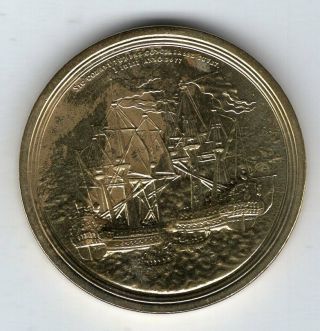 Modern Danish Gilt Medal Issued To Commemorate The Battle Of Koge Bay