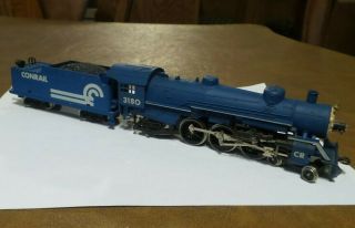 Ho Cr Blue Steam Locomotive & Tender 4 - 6 - 2 Well