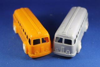 Plasticville - O - O27 - Vehicles - 2 Buses - Orange & Gray -