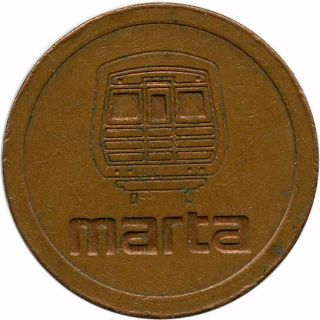 Metro Atlanta Rapid Transit Authority Marta Atlanta,  Georgia Ga Transit Token
