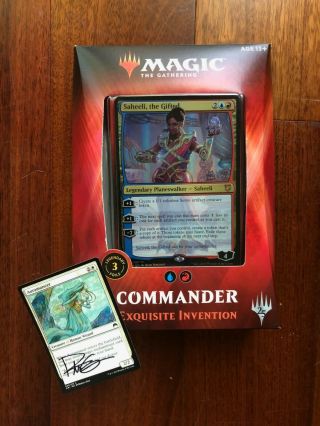 Mtg 2018 Commander Deck Exquisite Invention Factory With Signed Ap