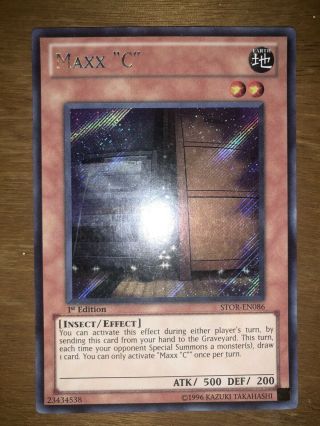 Yu - Gi - Oh Maxx " C " Stor - En086 Secret Rare 1st Edition