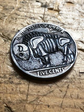 Classic Hobo Nickel Buffalo Bones Coin Art