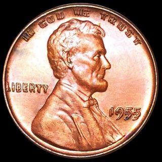 1955/55 Ddo Lincoln Wheat Cent Penny Gem Uncirculated Red The Best Of The Best