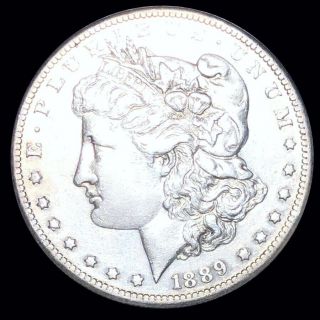 1889 - Cc Morgan Silver Dollar Closely Uncirculated Carson City Key Date $1 Coin