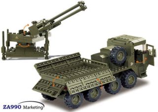 306pcs Heavy Military Transporter Truck Building Blocks DIY Action Figure Toys 3
