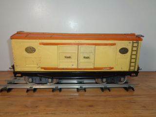 Lionel Standard Gauge 214 Cream And Orange Box Car