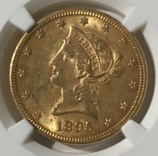 1895 - S $10.  00 Gold Liberty Head - Eagle Ms61 Ngc - 010