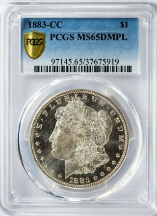 1883 - Cc Morgan Pcgs Ms65 Dmpl Cameo Deep Mirror Prooflike Silver Dollar Gem