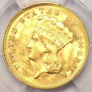 1878 Three Dollar Indian Gold Coin $3 - Pcgs Uncirculated Details (unc Ms)
