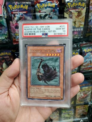 Psa 10 Yugioh Reaper Of The Cards Lob - 071 1st Edition Legend Of Blue Eyes
