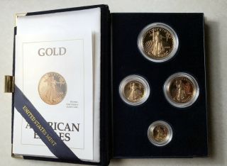 1992 American Eagle Gold Bullion 4 Coin Proof Set - &
