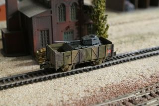 Rokal,  Wwii German Military Wagon With A Tank Loaded,  Scale Tt 1/120