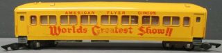 American Flyer 673 S Scale Circus Worlds Greatest Show Passenger Car