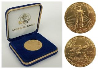 Uncirculated 1999 United States Age American Eagle $50 1 Oz Gold Coin W/ Box Ogp