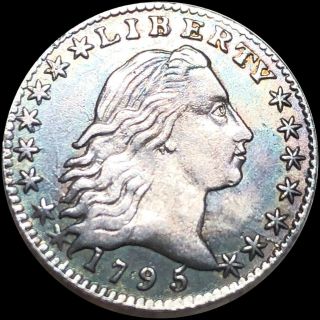 1795 Flowing Draped Bust Half Dime Nearly Uncirculated Scarce Bu Au Ms Gorgeous