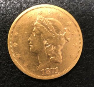 1871 S $20 Liberty Twenty Dollar Gold San Francisco Double Eagle