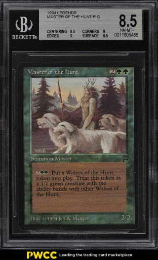 1994 Magic The Gathering Mtg Legends Master Of The Hunt R G Bgs 8.  5 (pwcc)