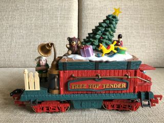 Bright Holiday Express Tree Top Tender 387 Train Animated Sound 384 Gs