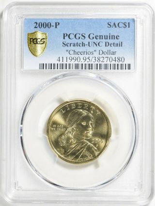 2000 - P $1 Sacagawea Cheerios Dollar Unc Detail Pcgs Certified