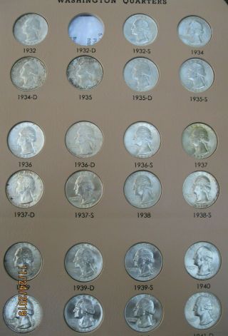 Washington Quarter Set 1932 To 1998 Almost Complete Set Is Nearly All Bu Look