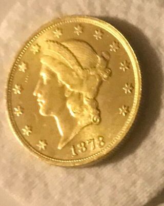 1878 Us Gold $20 Liberty Head Double Eagle