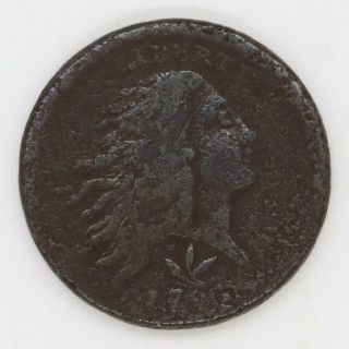 1793 Flowing Hair Large Cent - Wreath/vine Version