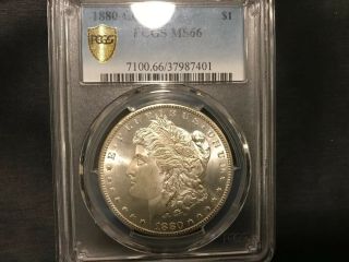 1880 - Cc Pcgs Ms66 Silver Morgan Dollar