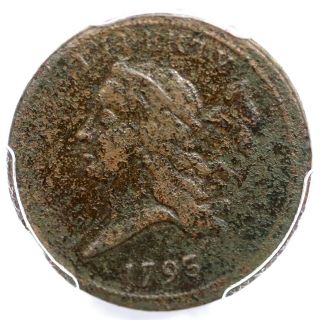 1793 C - 1 R - 3,  Pcgs Vf Details Liberty Cap Half Cent Coin 1/2c