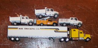 Assortment Of 5 Ho Scale Trucks And 1 Tractor Trailer,  Not Boxes