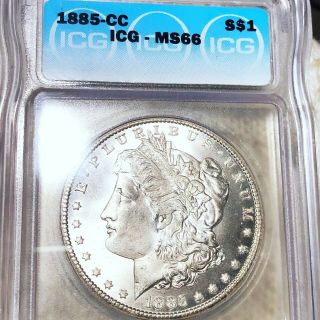 1885 - Cc Morgan Silver Dollar Icg - Ms66 Hundreds Of Undergraded Coins Up No Res